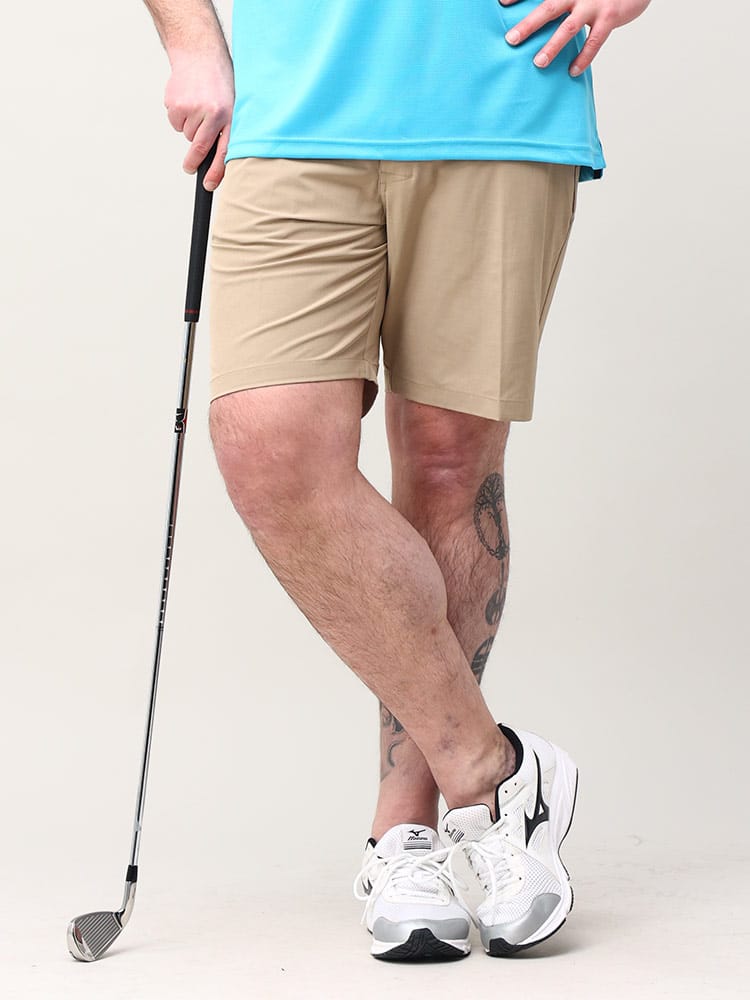 在庫処分 返品交換不可 大きいサイズ メンズ Callaway (キャロウェイ) ストレッチ 軽量 吸水速乾 ジップフライ ショートパンツ