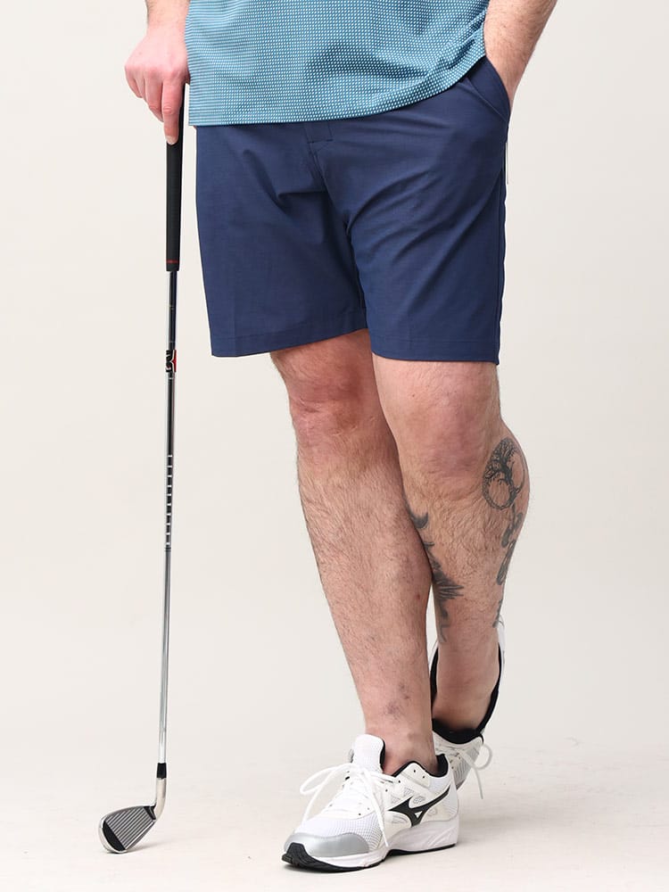 在庫処分 返品交換不可 大きいサイズ メンズ Callaway (キャロウェイ) ストレッチ 軽量 吸水速乾 ジップフライ ショートパンツ