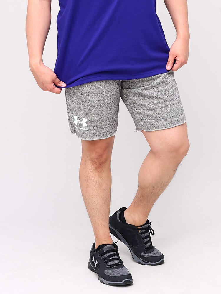 大きいサイズ メンズ UNDER ARMOUR (アンダーアーマー) USA規格 FITTED スウェット ショートパンツ RIVAL TERRY SHORTS