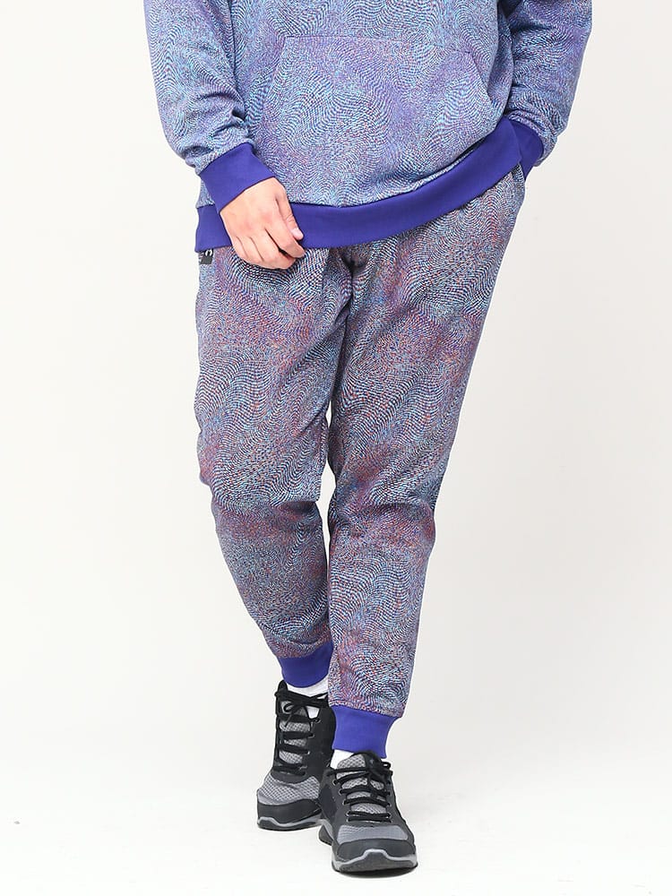 大きいサイズ メンズ UNDER ARMOUR (アンダーアーマー) USA規格 LOOSE 裏起毛 総柄 ジョガーパンツ RIVAL FLEECE PRINTED JOGGER