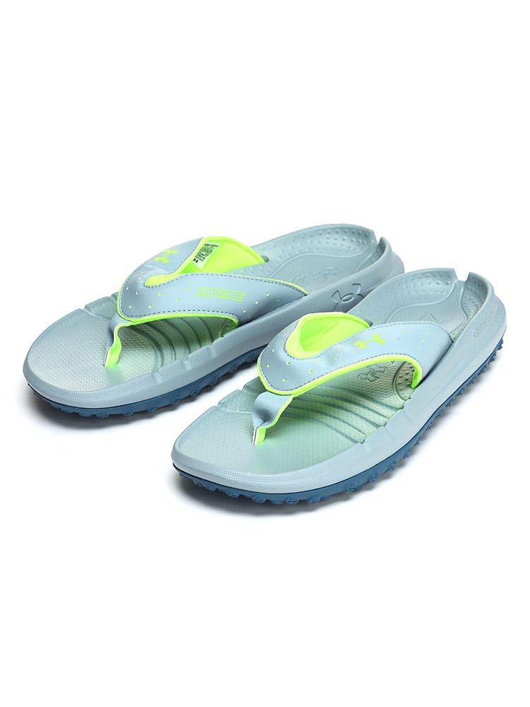 大きいサイズ メンズ UNDER ARMOUR (アンダーアーマー) USA規格 ロゴプリント ビーチサンダル SUMMIT IT SLIPPER