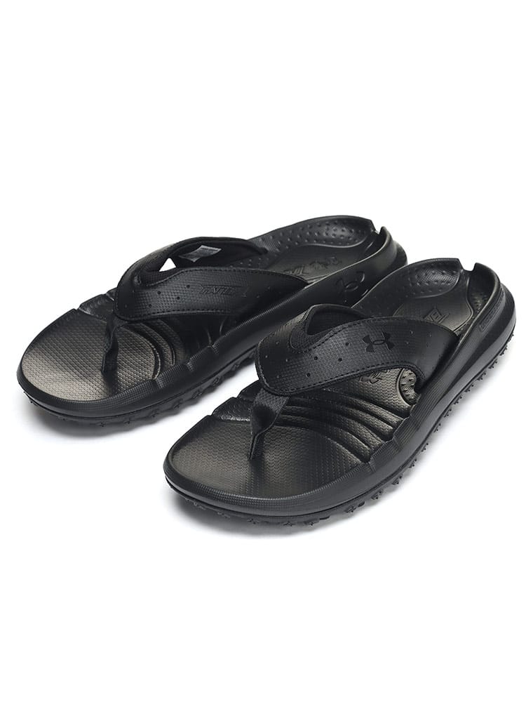 大きいサイズ メンズ UNDER ARMOUR (アンダーアーマー) USA規格 ロゴプリント ビーチサンダル SUMMIT IT SLIPPER