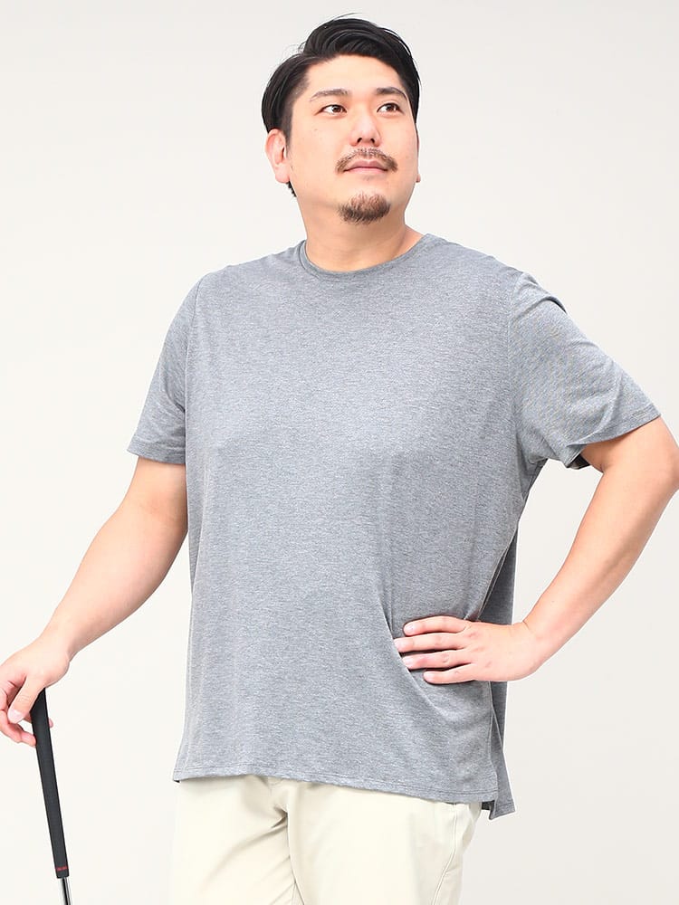 WEB限定価格 在庫処分 返品交換不可 大きいサイズ メンズ Callaway (キャロウェイ) ストレッチ ドライ 無地 半袖 Ｔシャツ CROEEOVER SHIRT