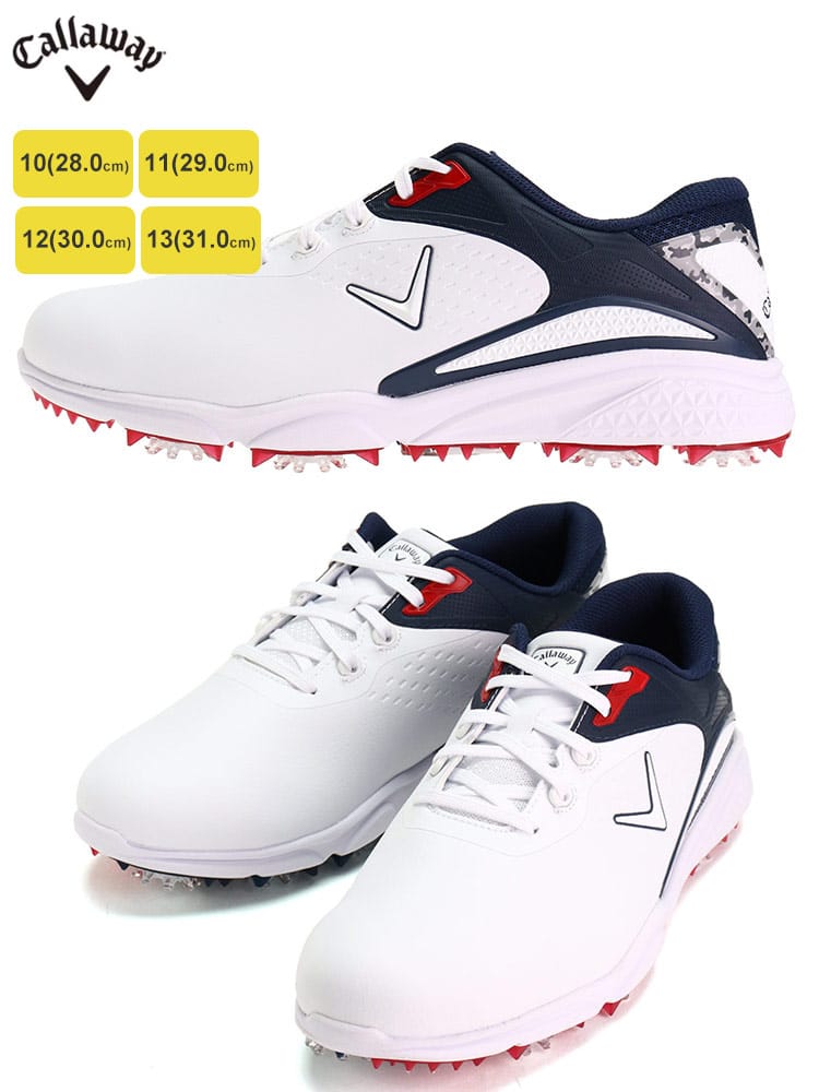 在庫処分 返品交換不可 大きいサイズ メンズ Callaway (キャロウェイ) レースアップ ローカットスニーカー CORONADO V3 SHOES 2E