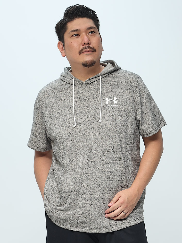 LOOSE スウェット プルオーバー 半袖 パーカー RIVAL TERRY LC SS HOODIE UNDER AR | 大きいサイズ の服【サカゼン公式通販】