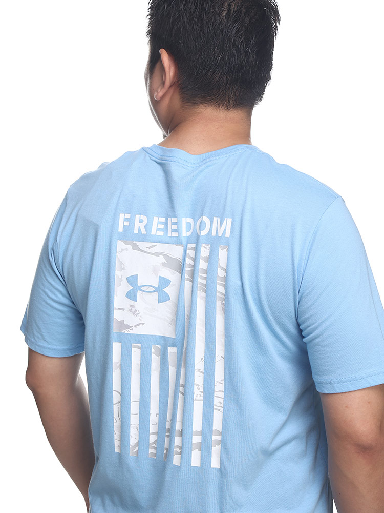 LOOSE バックプリント クルーネック 半袖 Tシャツ FREEDOM FLAG CAMO