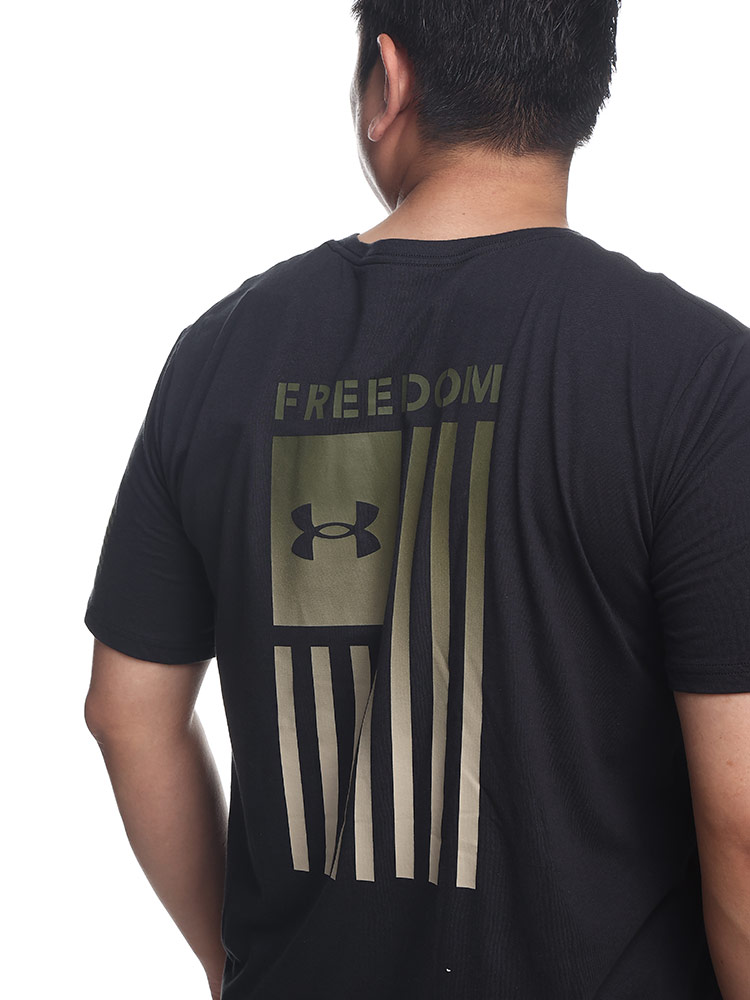 LOOSE バックプリント クルーネック 半袖 Tシャツ FREEDOM FLAG 