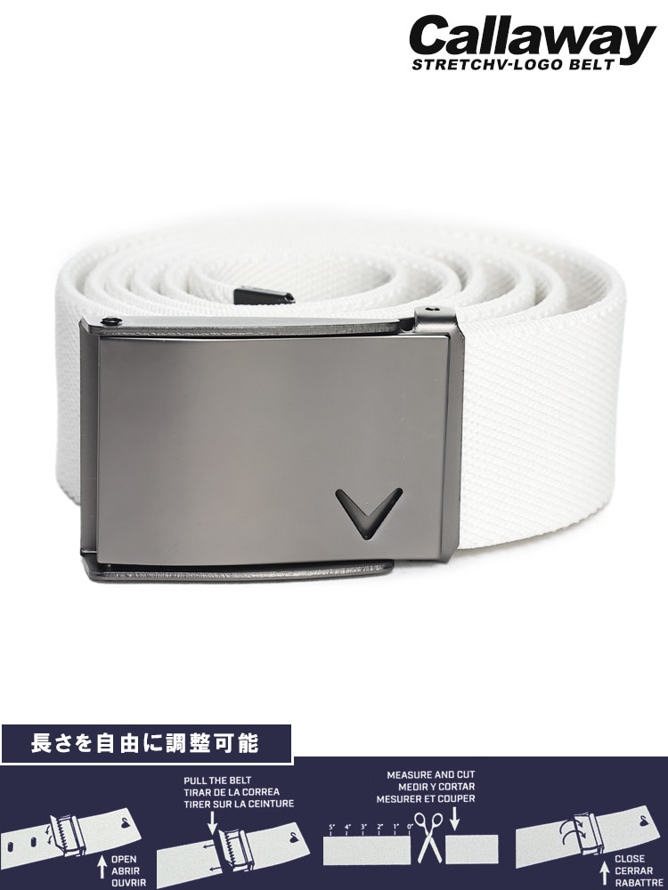 ストレッチ ガチャベルト V-LOGO Belt (Callaway) キャロウェイ 大きい