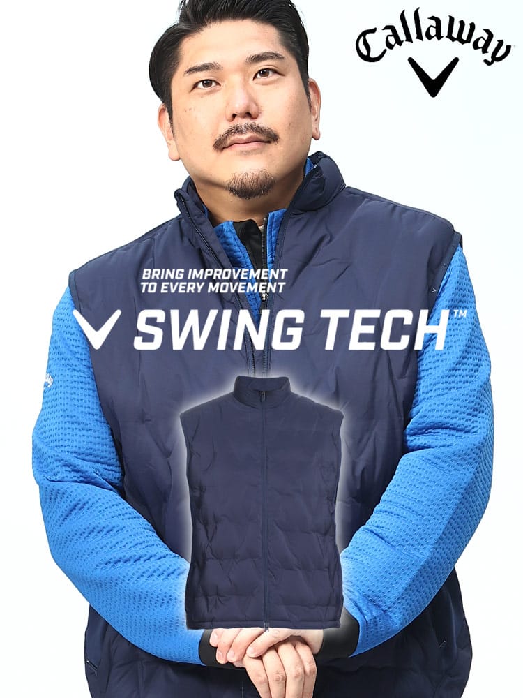サイドストレッチ フルジップ 中綿 ベスト (Callaway) キャロウェイ 