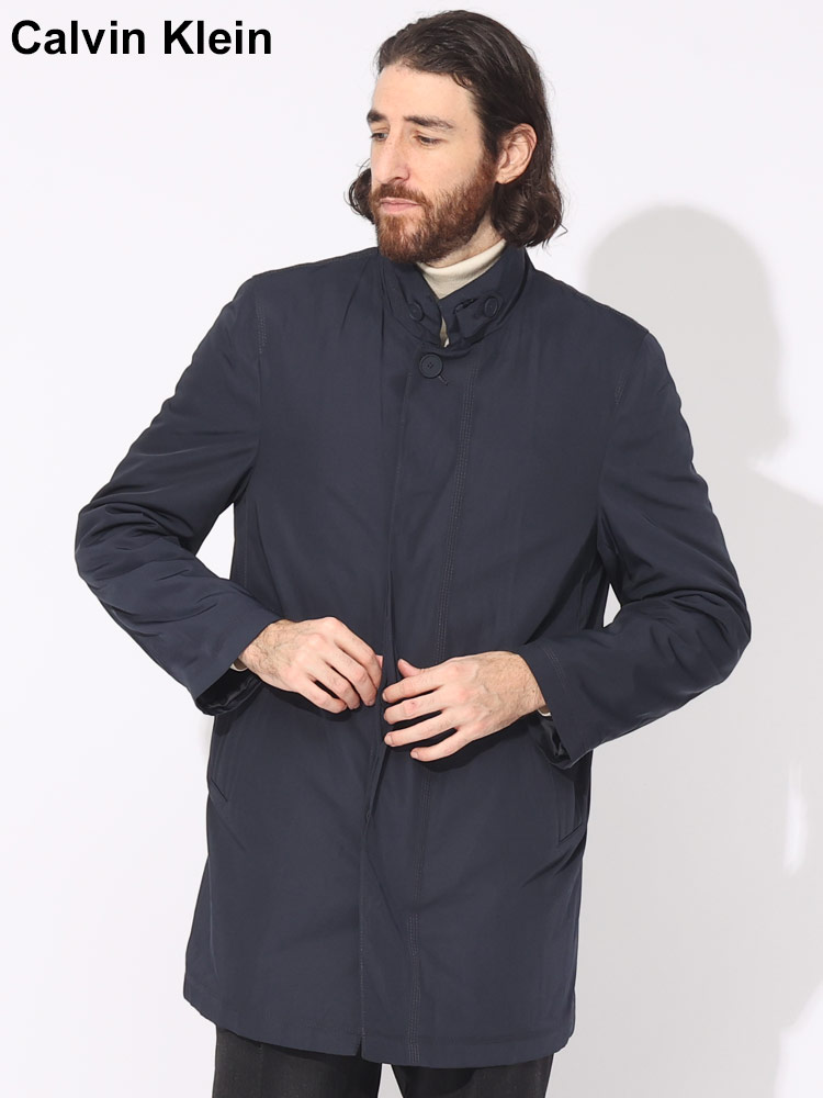 Calvin Klein (カルバンクライン) スタンド フルジップ 中綿コート 