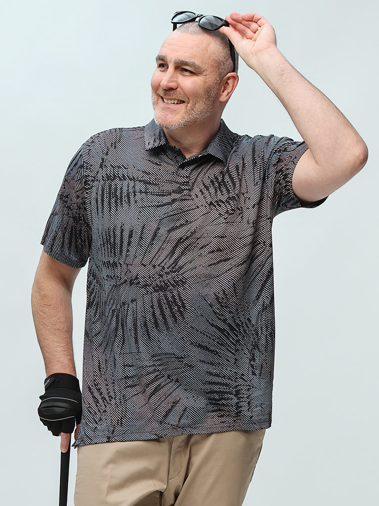 半袖 ポロシャツ LOOSE UPF30 プレイオフ 3.0 フェザーフロック ゴルフ USA規格
