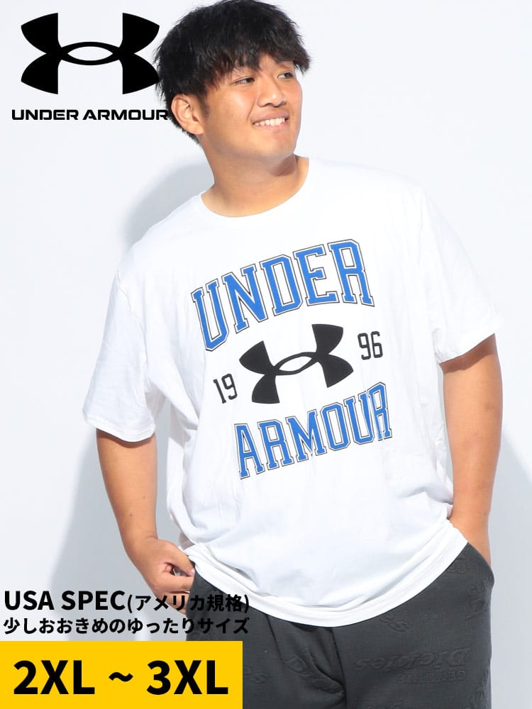 UNDER ARMOUR (アンダーアーマー) LOOSE BIGロゴ クルーネック 半袖 Tシャツ VINTEGE LOGO SS