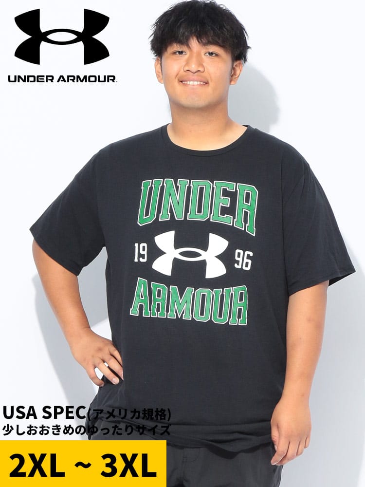 UNDER ARMOUR (アンダーアーマー) LOOSE BIGロゴ クルーネック 半袖 Tシャツ VINTEGE LOGO SS