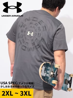 Tシャツ 半袖 バックプリント ロゴ 速乾 Blur Wordmark クルーネック カットソー トップス プリント トレーニング スポーツ ルーズ ゆったり メンズ 大きいサイズ