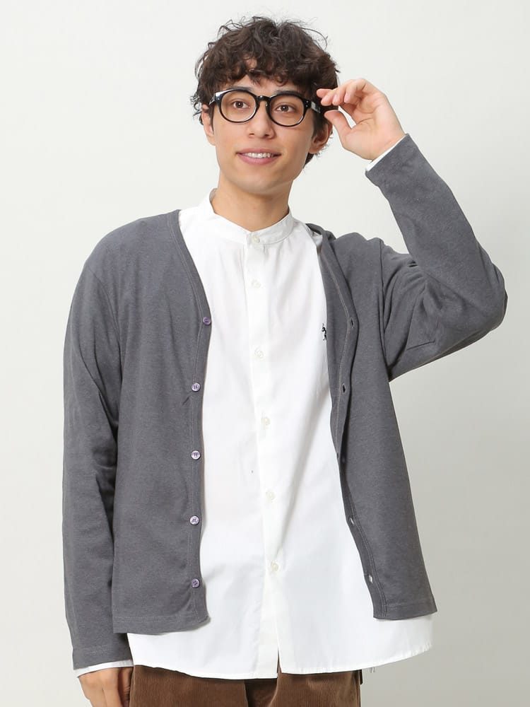 カーディガン メンズ WOODEN DOLL ウッディンドール フライスカーディガン メンズ WEB限定