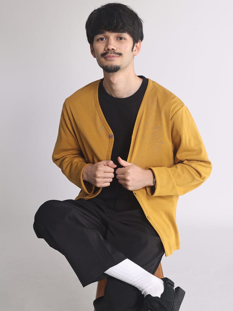 カーディガン メンズ WOODEN DOLL ウッディンドール フライスカーディガン メンズ WEB限定