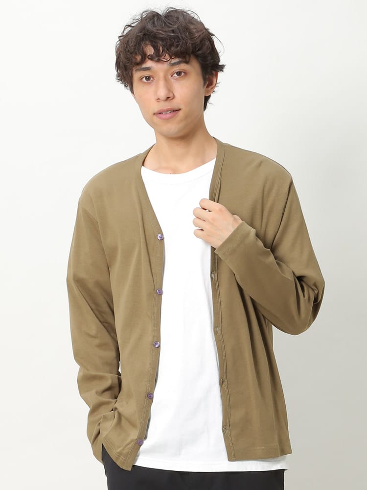 カーディガン メンズ WOODEN DOLL ウッディンドール フライスカーディガン メンズ WEB限定