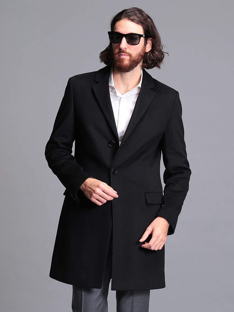 HUGOBOSS (ヒューゴボス) カシミヤ100％ 無地 シングル チェスターコート HBMIGOR10101589