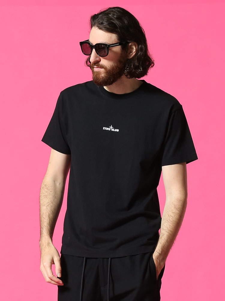 STONE ISLAND (ストーンアイランド) バックプリント ミニロゴ クルーネック 半袖 Tシャツ SI74152NS85