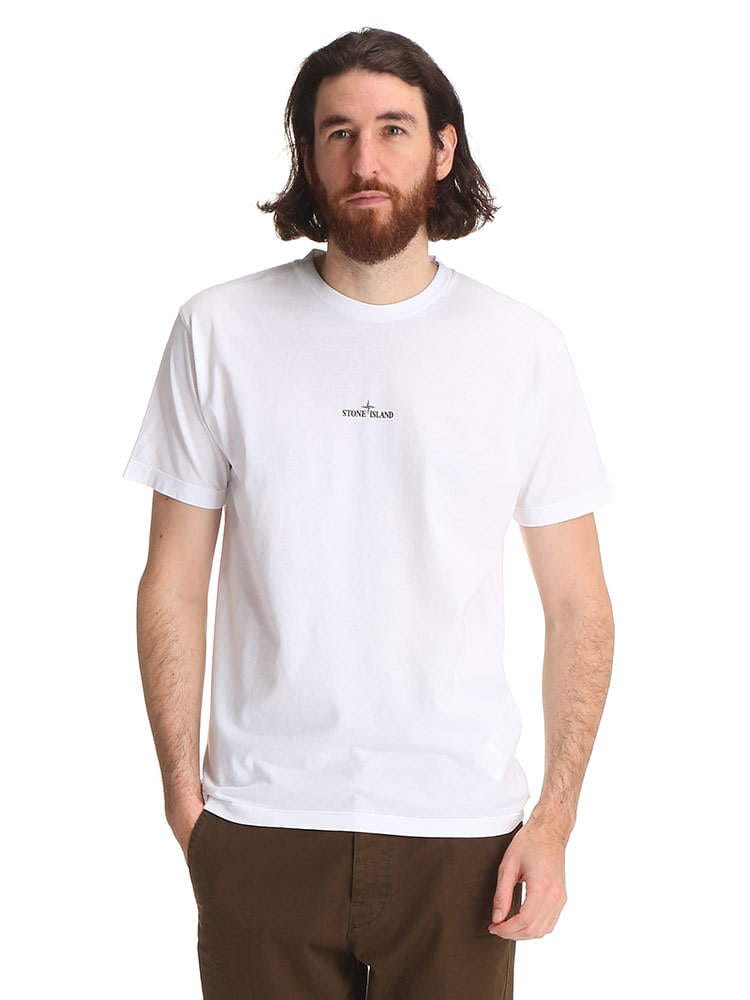STONE ISLAND (ストーンアイランド) バックプリント ミニロゴ クルーネック 半袖 Tシャツ SI74152NS85