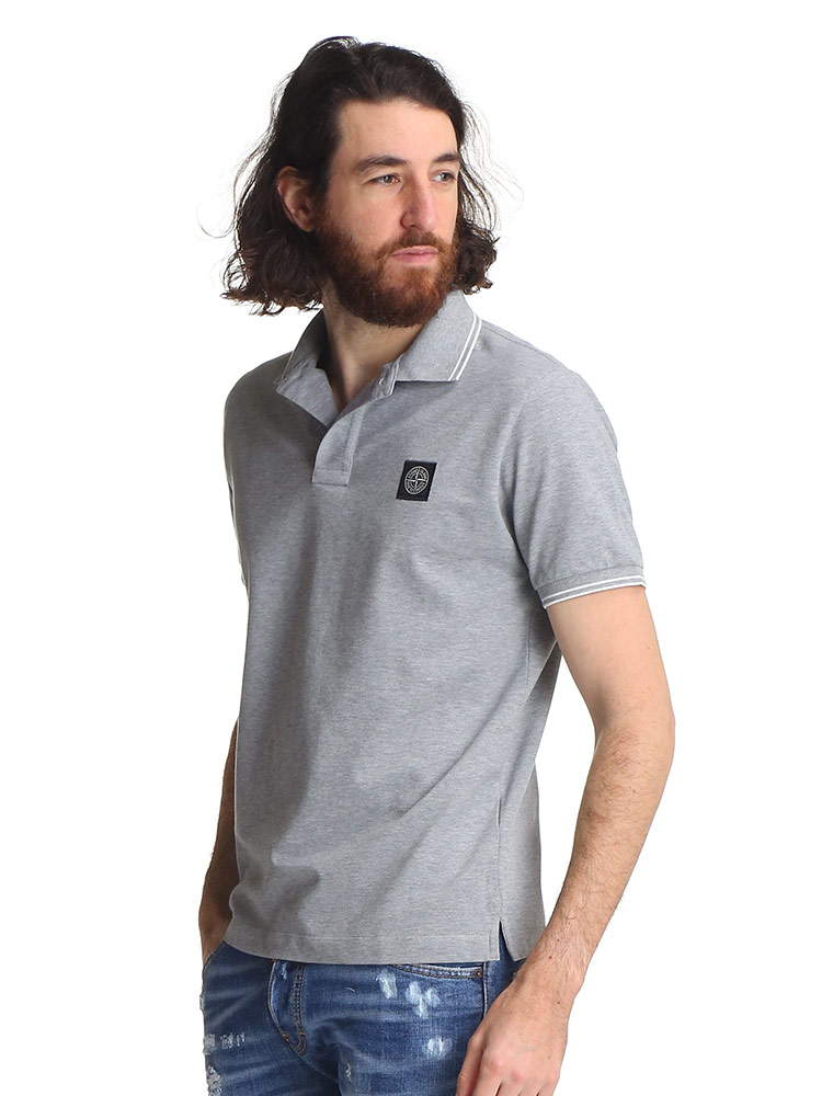STONE ISLAND (ストーンアイランド) 胸ロゴ ライン 半袖 ポロシャツ SI101522S18 22fd IP ブランド
