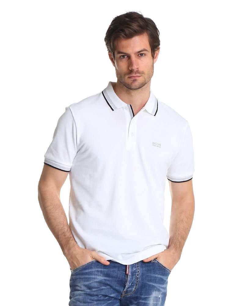 HUGO BOSS (ヒューゴボス) 衿ライン ワンポイント 半袖 ポロシャツ HBPOLO10102943 ブランド