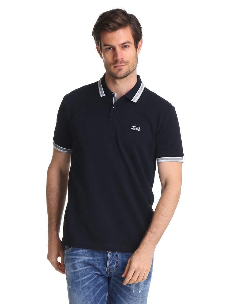 HUGO BOSS (ヒューゴボス) 衿ライン ワンポイント 半袖 ポロシャツ HBPOLO10102943 ブランド