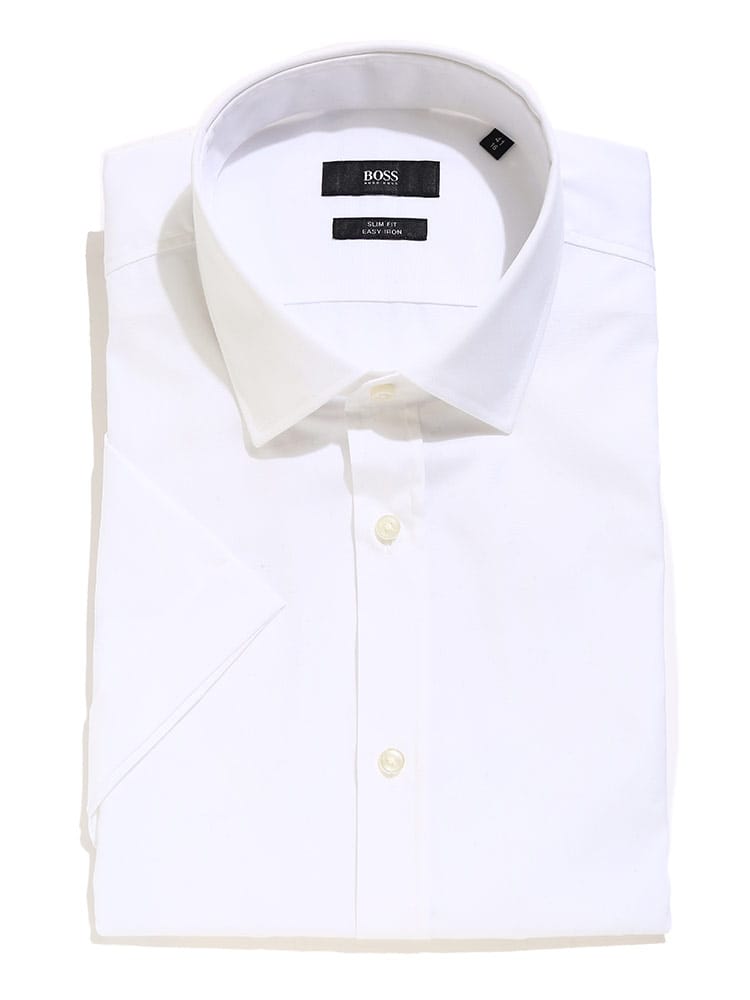 HUGO BOSS (ヒューゴボス) 形態安定 無地 半袖 ドレスシャツ SLIMFIT HBJATS10204214 ブランド