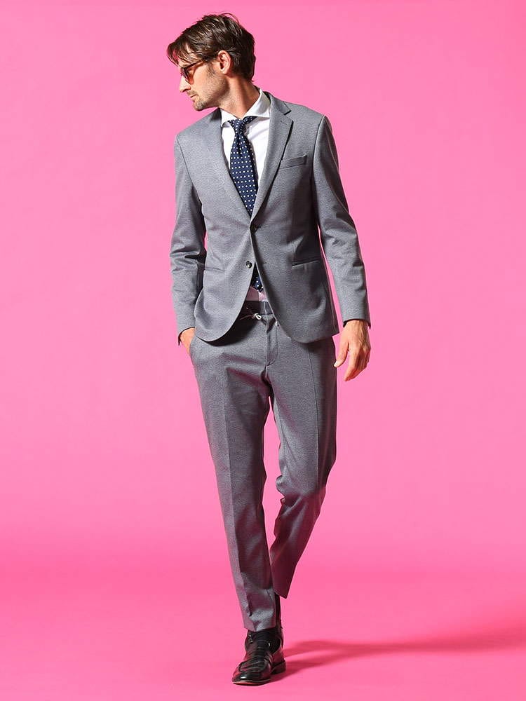 HUGOBOSS (ヒューゴボス) ストレッチ シングル 2ツ釦 ジャケット ウエストゴム ノータック パンツ スーツ HBNB10233142P ブランド