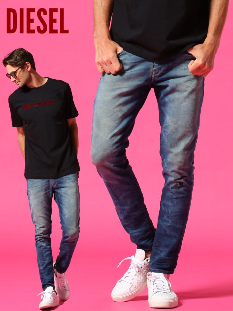 ディーゼル メンズ DIESEL ジョグジーンズ JOGG JEANS ストレッチ デニムパンツ ブランド ボトムス パンツ デニム オイルダート加工 DSTRUKTNE69RU