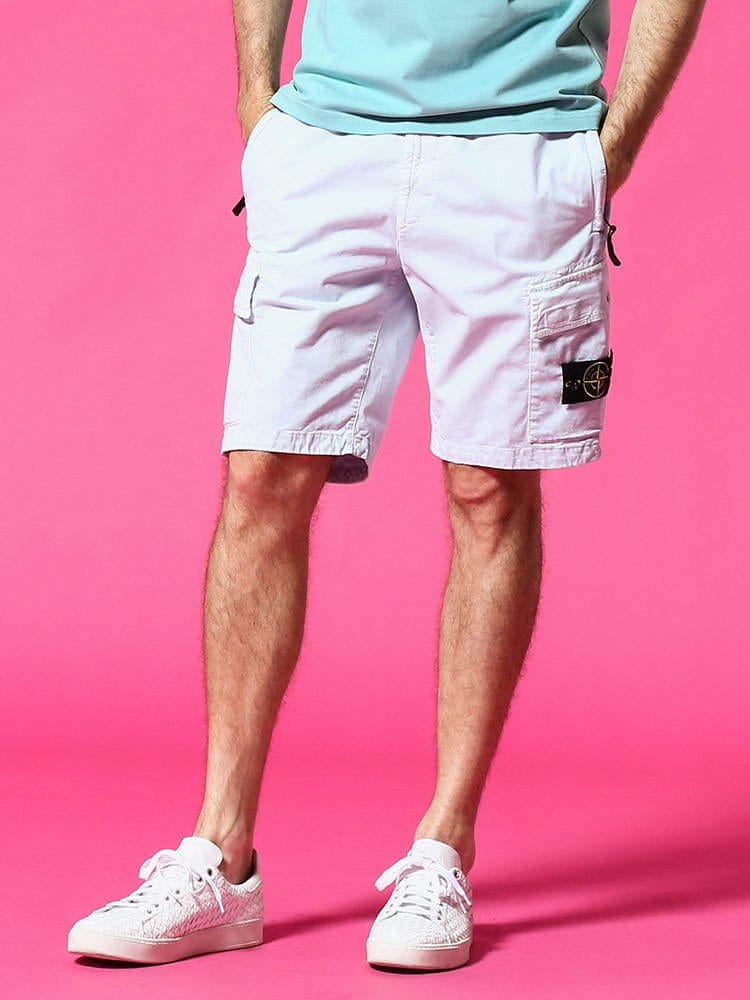STONE ISLAND (ストーンアイランド) ジップフライ コットン カーゴ ショートパンツ SI7415L0904 ブランド