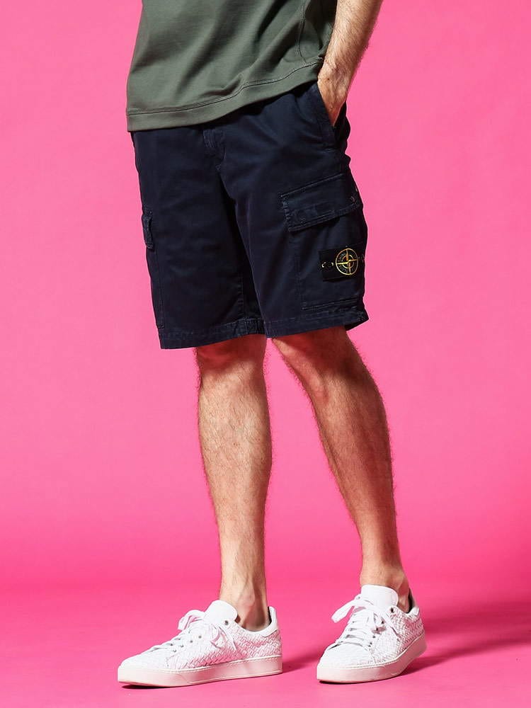 STONE ISLAND (ストーンアイランド) ジップフライ コットン カーゴ ショートパンツ SI7415L0904 ブランド