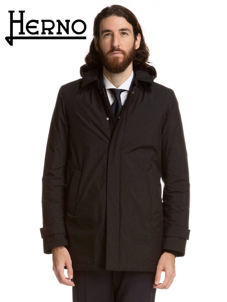 HERNO (ヘルノ) フード ボタンジップ ダウンコート GORE-TEX Laminar HRPI107UL11121 ブランド