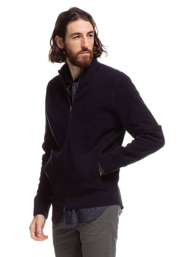 HUGOBOSS (ヒューゴボス) 綿100％ フルジップ ニット ジャケット HBHEREZ10235251