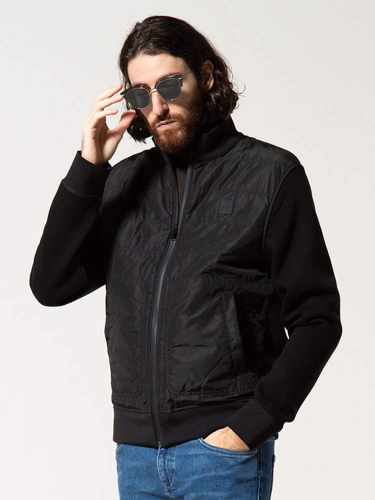 HUGOBOSS (ヒューゴボス) リバーシブル フロントキルティング フルジップ スウェット ジャケット SCAVO HB50453386 ナイロンジャケット ブランド