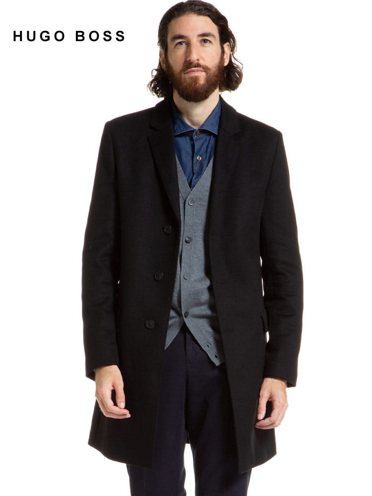 ヒューゴボス メンズ HUGO BOSS カシミヤ混 ウール シングル チェスターコート ブランド アウター コート カシミア カシミヤ HBRMIGO10218859 