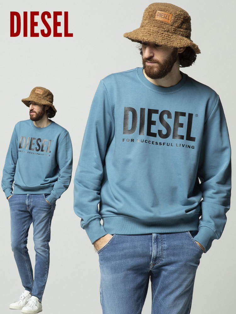 DIESEL ディーゼル ロゴ クルーネック スウェット トレーナー ブランド メンズ トップス DSA02864BAW【サカゼン公式通販】