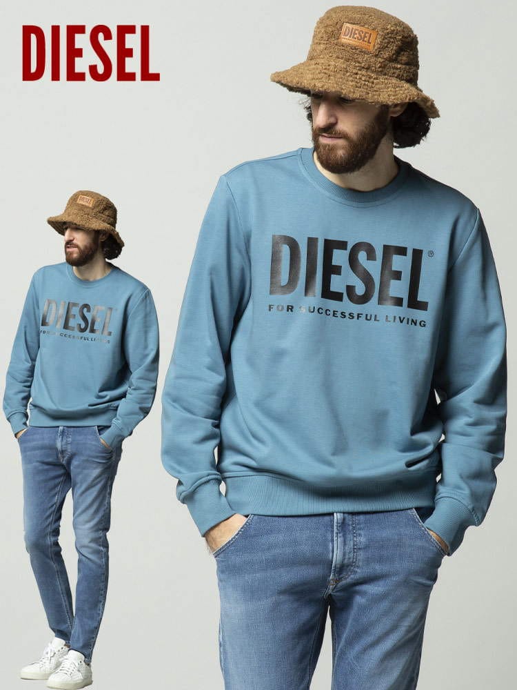 DIESEL ディーゼル ロゴ クルーネック スウェット トレーナー ブランド メンズ トップス DSA02864BAWT