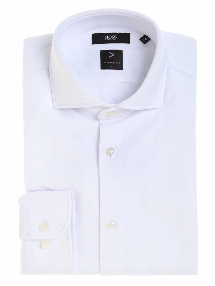 HUGOBOSS (ヒューゴボス) ストレッチ ホリゾンタルカラー 長袖 ドレスシャツ SLIMFIT HBHHANK10237882 ブランド