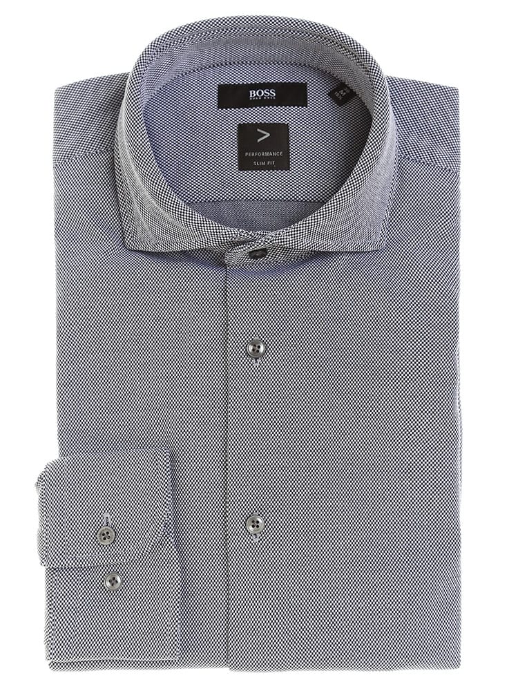 HUGOBOSS (ヒューゴボス) ストレッチ ホリゾンタルカラー 長袖 ドレスシャツ SLIMFIT HBHHANK10237882 ブランド