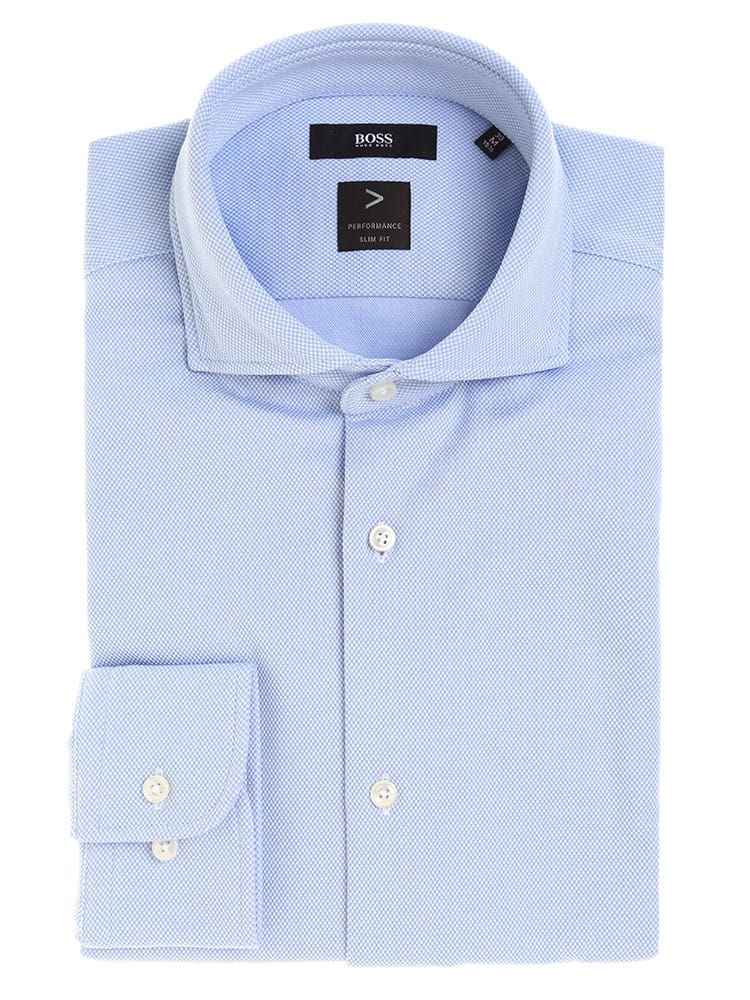 HUGOBOSS (ヒューゴボス) ストレッチ ホリゾンタルカラー 長袖 ドレスシャツ SLIMFIT HBHHANK10237882 ブランド