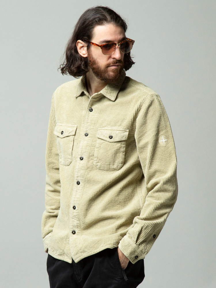 STONE ISLAND (ストーンアイランド) コーデュロイ ポケット 長袖 シャツ SI751512111