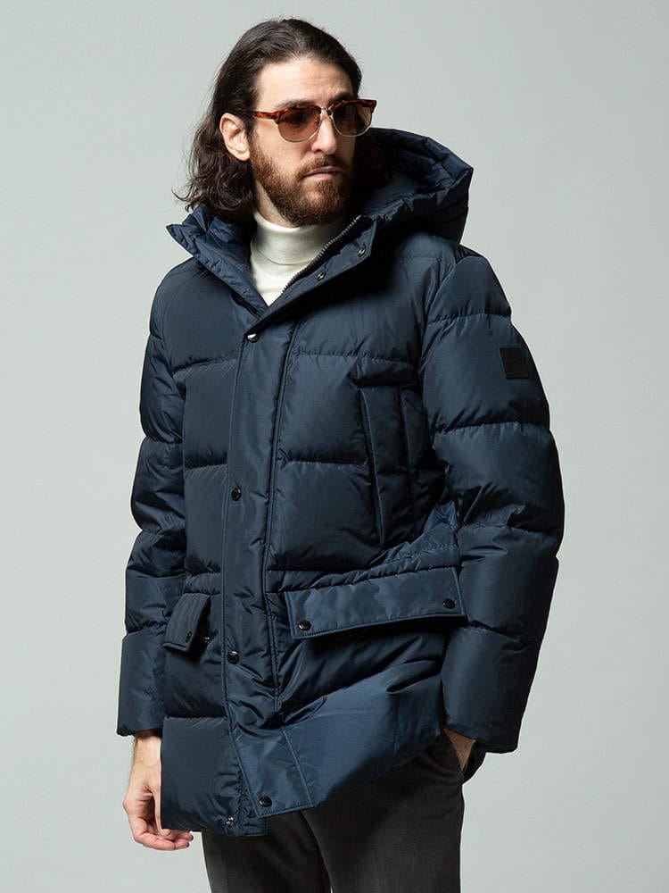 HUGOBOSS (ヒューゴボス) フード ボタンジップ ダウンジャケット HBDEMAL10235765