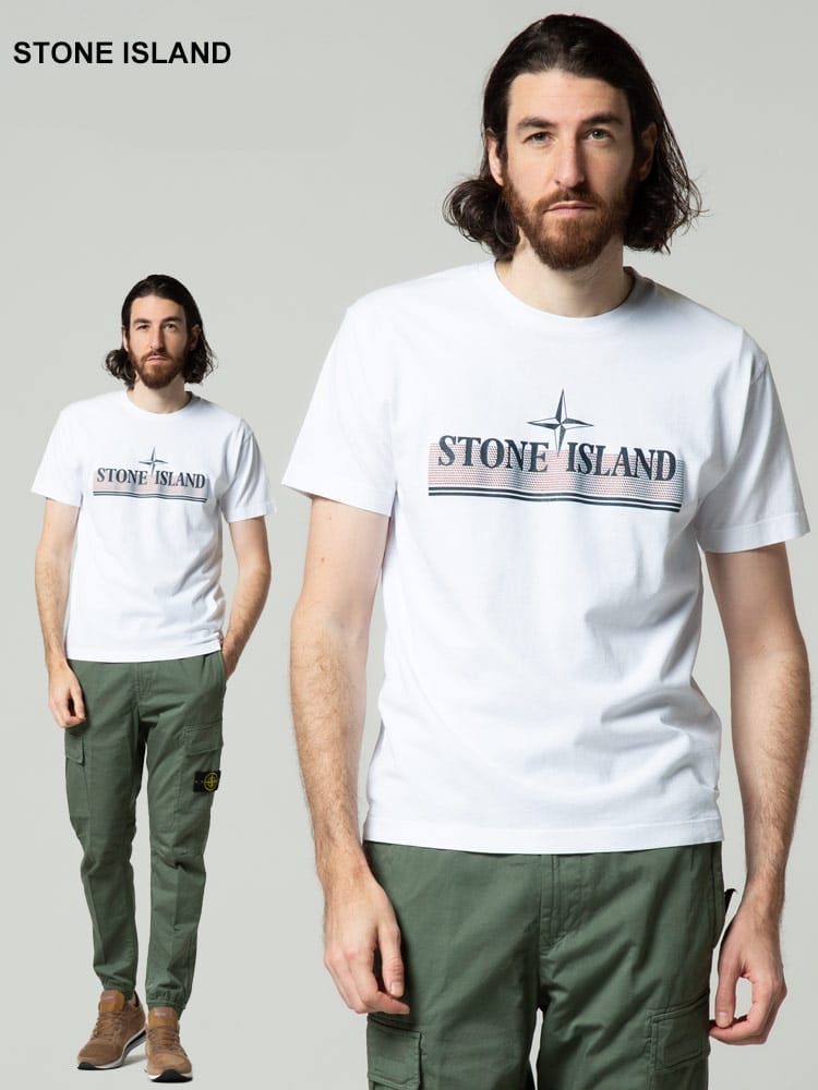 STONE ISLAND (ストーンアイランド) フロントロゴ クルーネック 半袖 Tシャツ SI76152NS92 ブランド