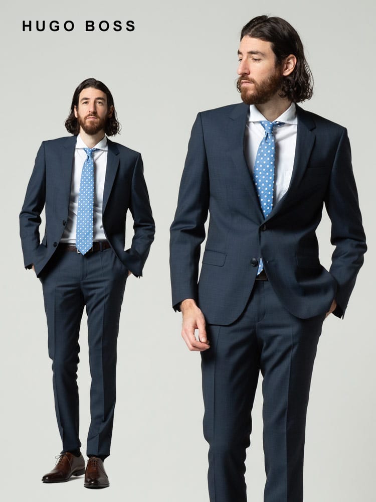 HUGO BOSS (ヒューゴボス) ピンヘッド シングル ノータック スーツ SLIMFIT HGHG10200300P