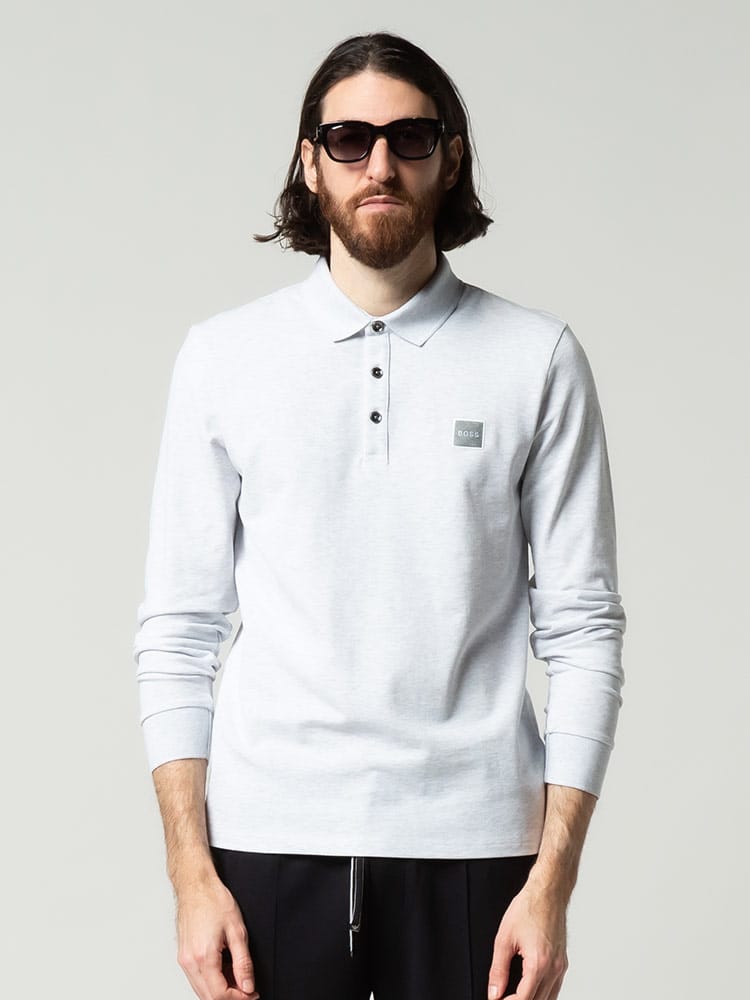 HUGO BOSS (ヒューゴボス) 胸ロゴ 長袖 ポロシャツ HB50462783 22fd IP 