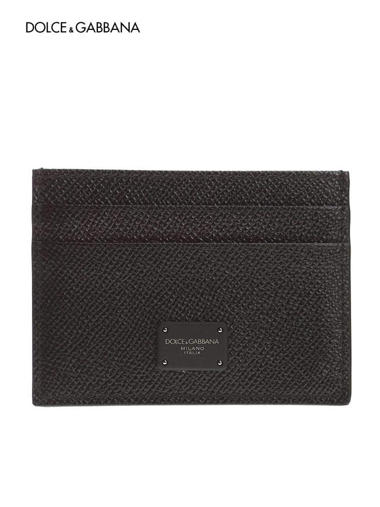 DOLCE&GABBANA (ドルチェ＆ガッバーナ) ロゴプレート カードホルダー カーフスキン DGBP0330AZ602 ブランド