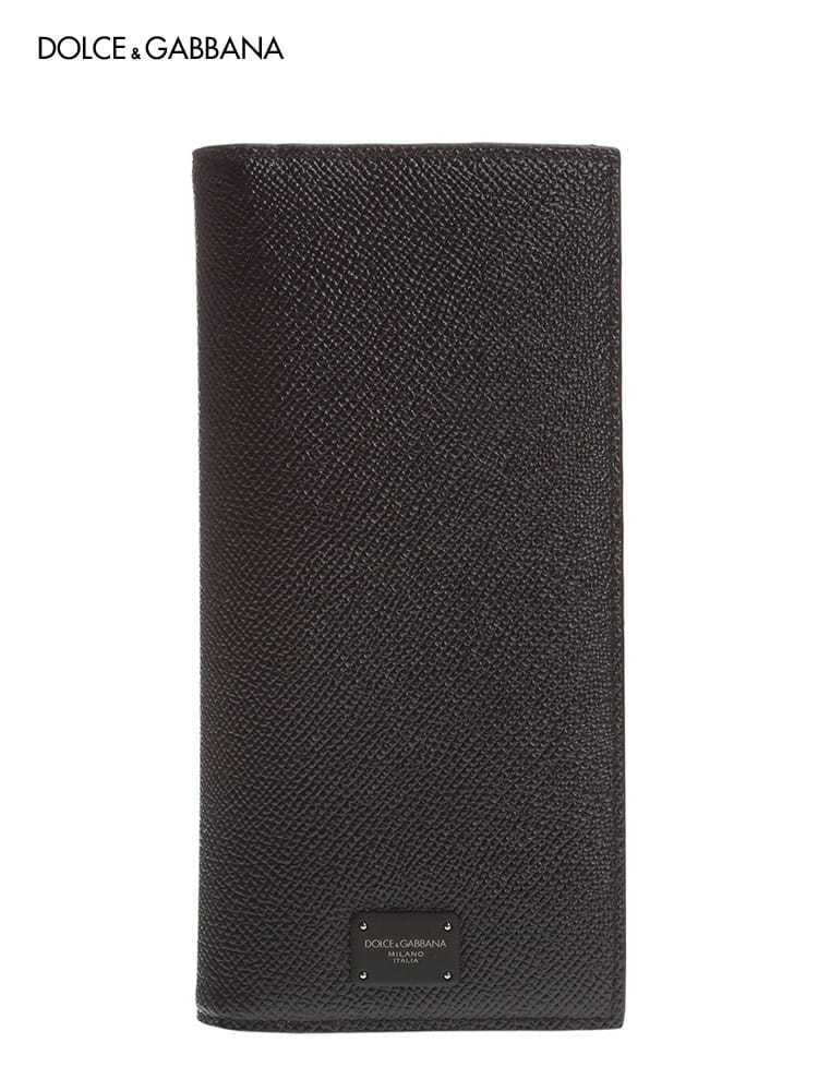 DOLCE&GABBANA (ドルチェ＆ガッバーナ) ロゴプレート バーチカル ウォレット カーフスキン DGBP2573AZ602 ブランド