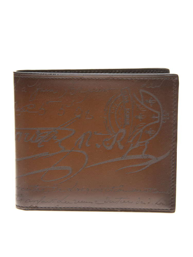 ベルルッティ  マコレ　スクリットレザーウォレット　二つ折り財布クレジットカードスロットx8