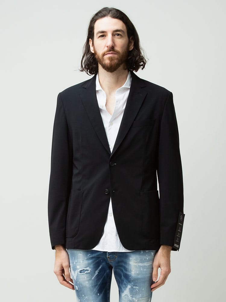 HUGO BOSS (ヒューゴボス) ストレッチ 無地 シングル ジャケット HBHANRY10240728